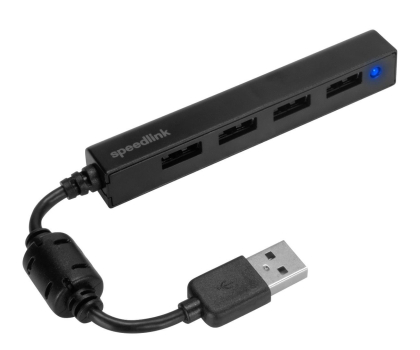 Hub USB SpeedLink SNAPPY SLIM USB Hub, 4x USB 2.0 czarny
